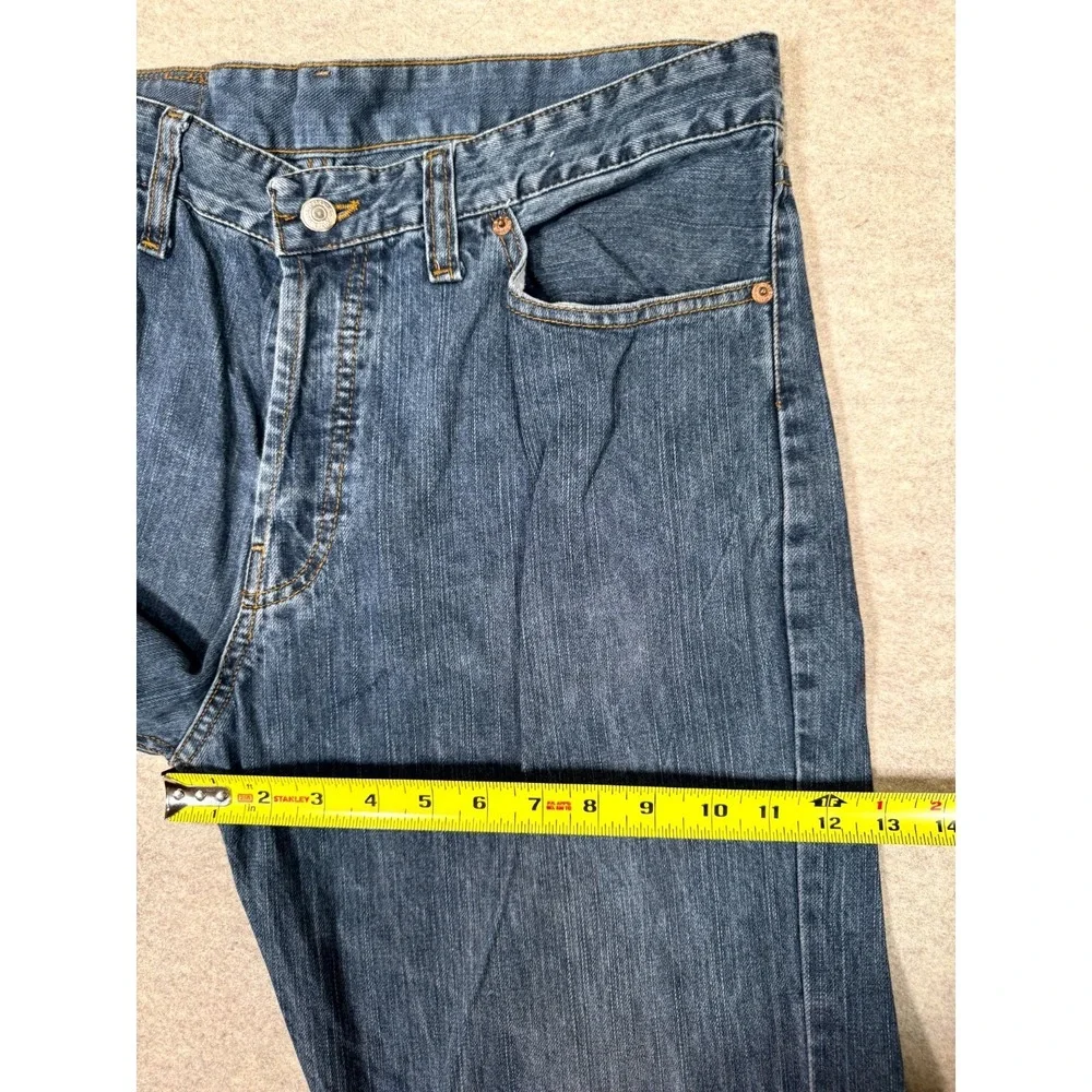 Levis 501 Straight Leg Jeans Men 36x34 Blue Denim Mid Rise Button Fly Streetwear